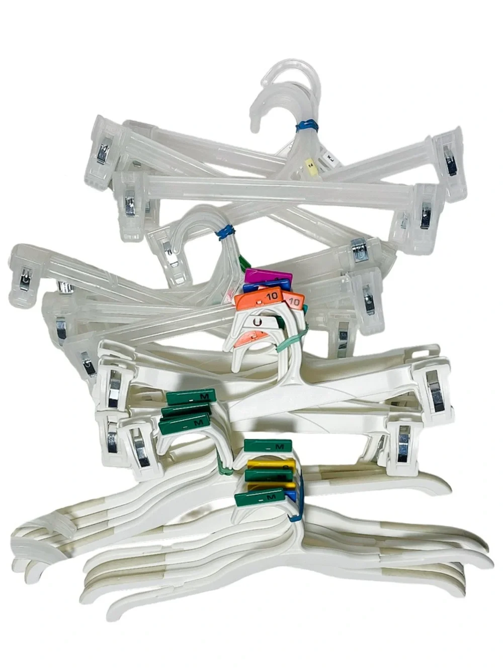 65 Adult Retail Hangers Lot Shirt Pants Clip Closet Organization